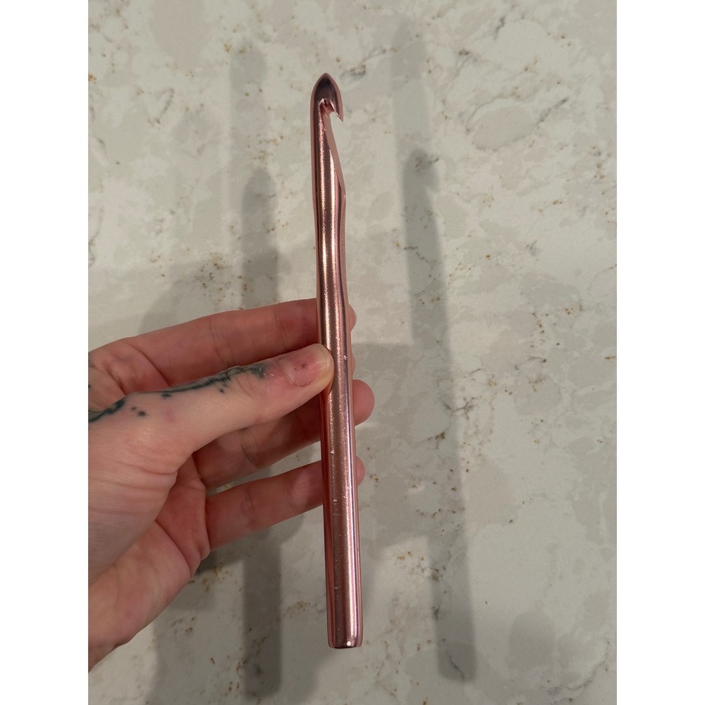 Susan Bates Silvalume Crochet Hook Rose Gold US N15 10.00mm‎ Aluminum Inline